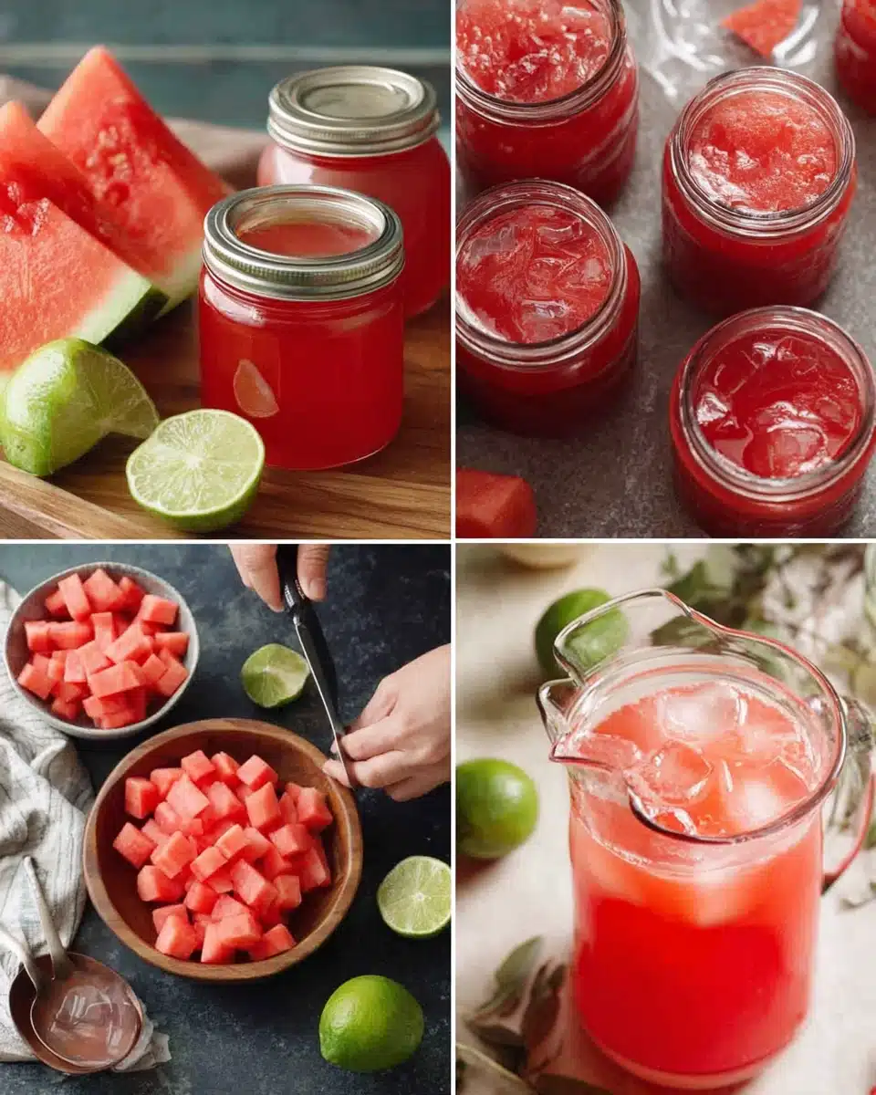 Canning Watermelon Lemonade Concentrate with Fresh Fruit Canning watermelon lemonade concentrate with fresh fruit and jars