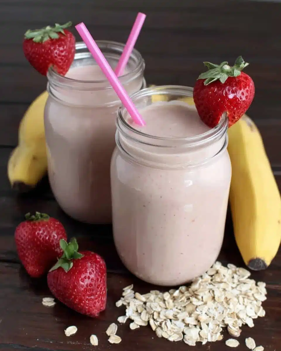 Creamy Strawberry Banana Smoothie Delight: A Refreshing Treat