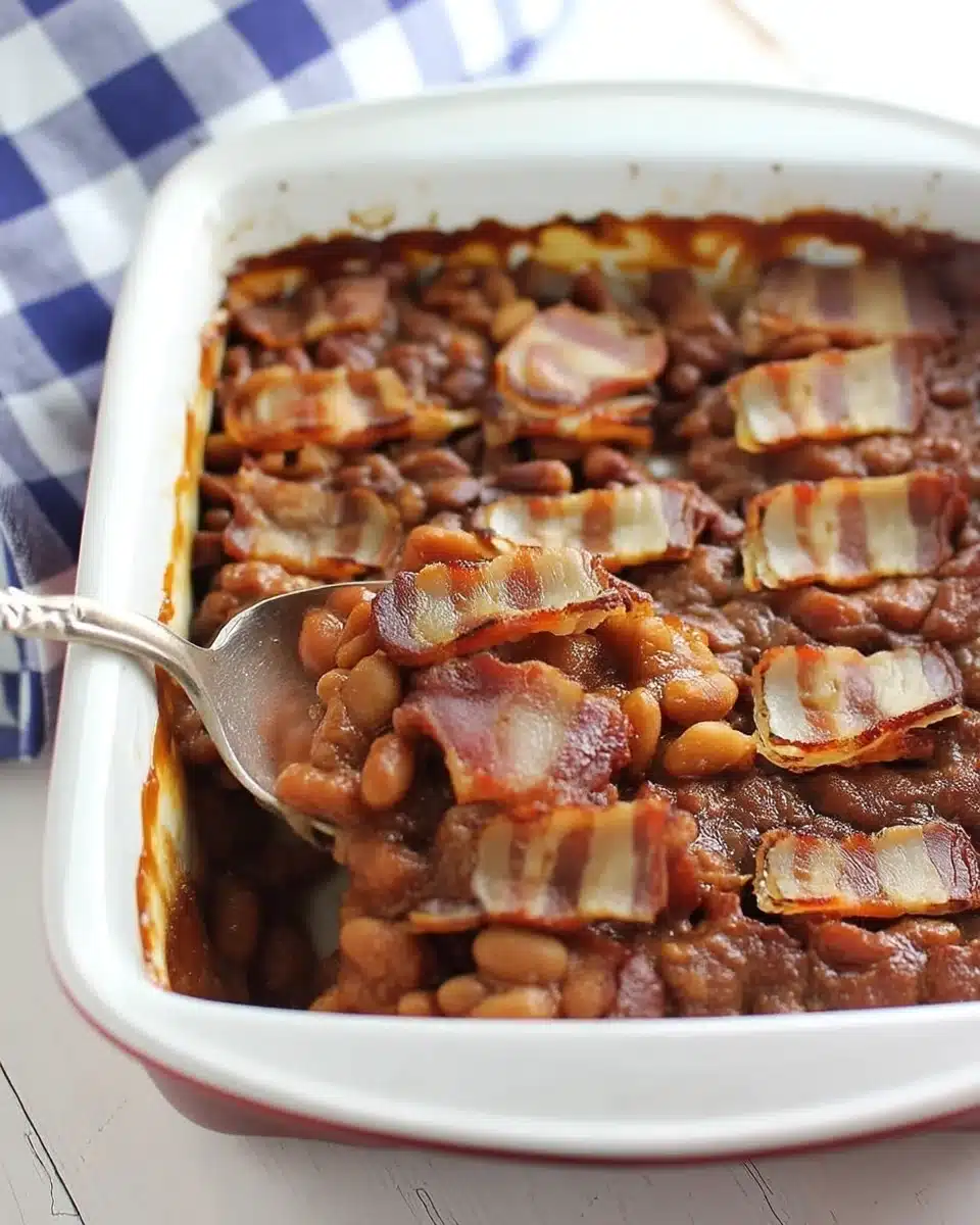 Delicious Backyard Barbecue Baked Beans with Bacon