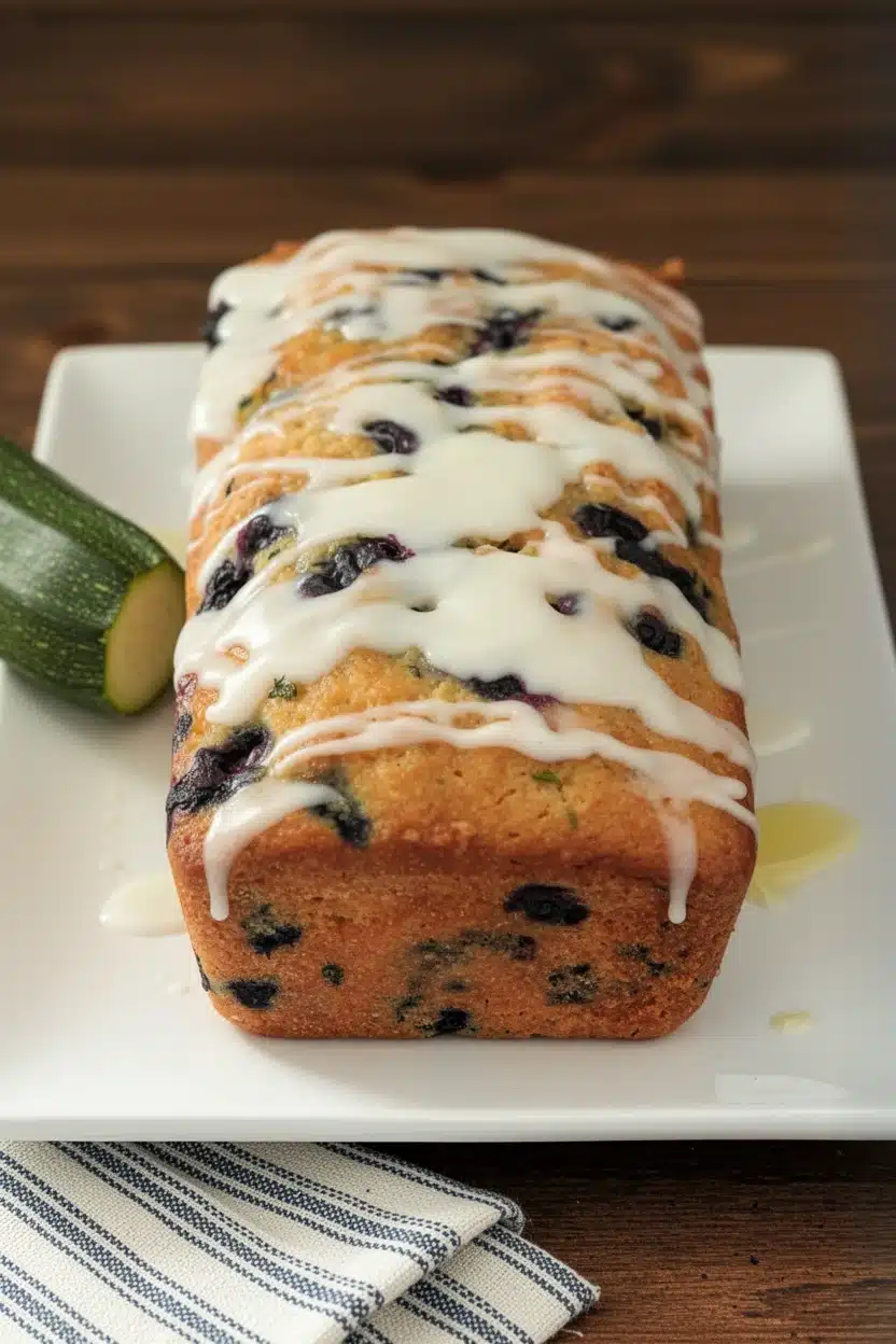 Delicious Blueberry Zucchini Bread with Lemon Glaze