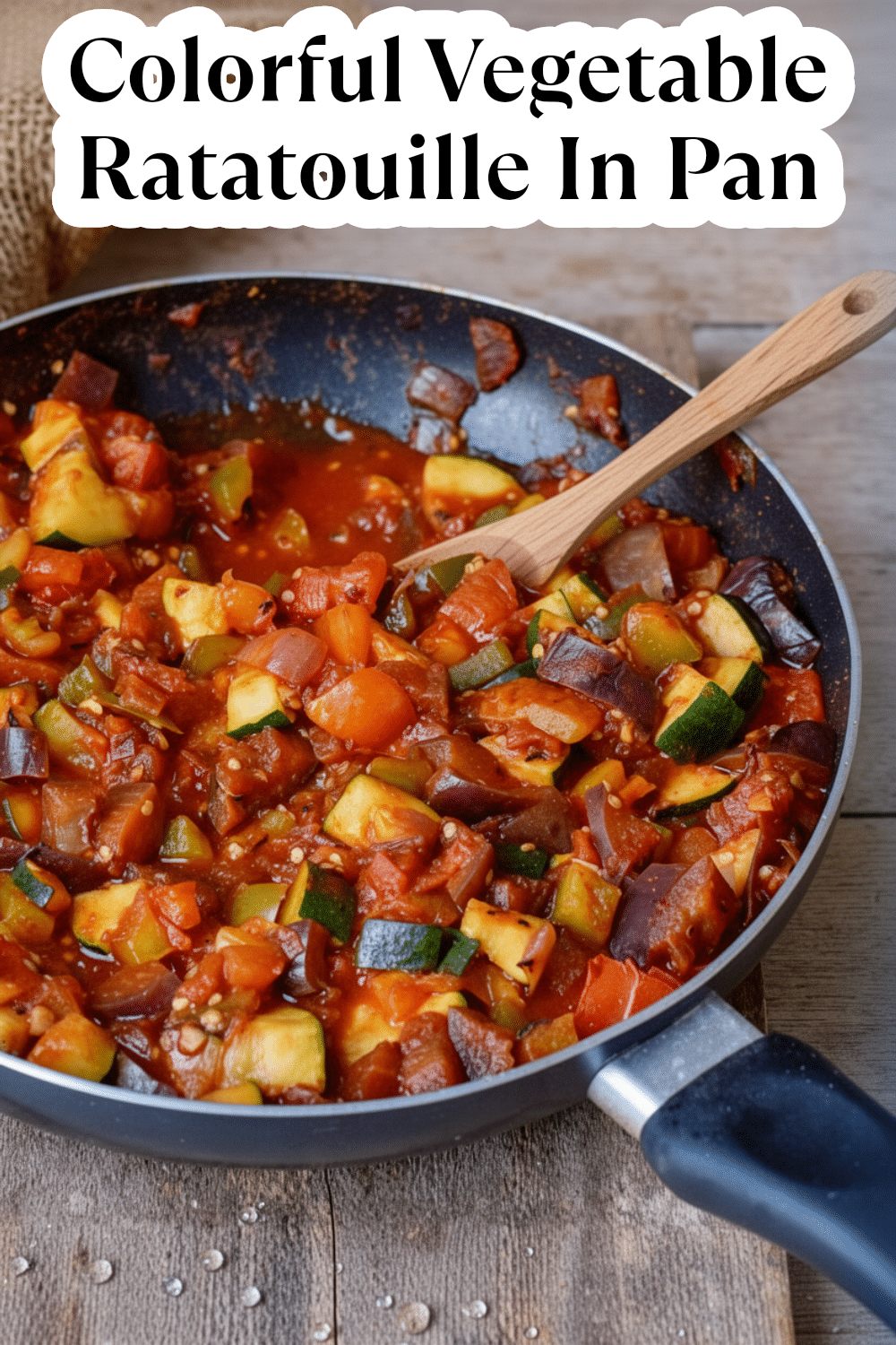 colorful vegetable ratatouille in pan