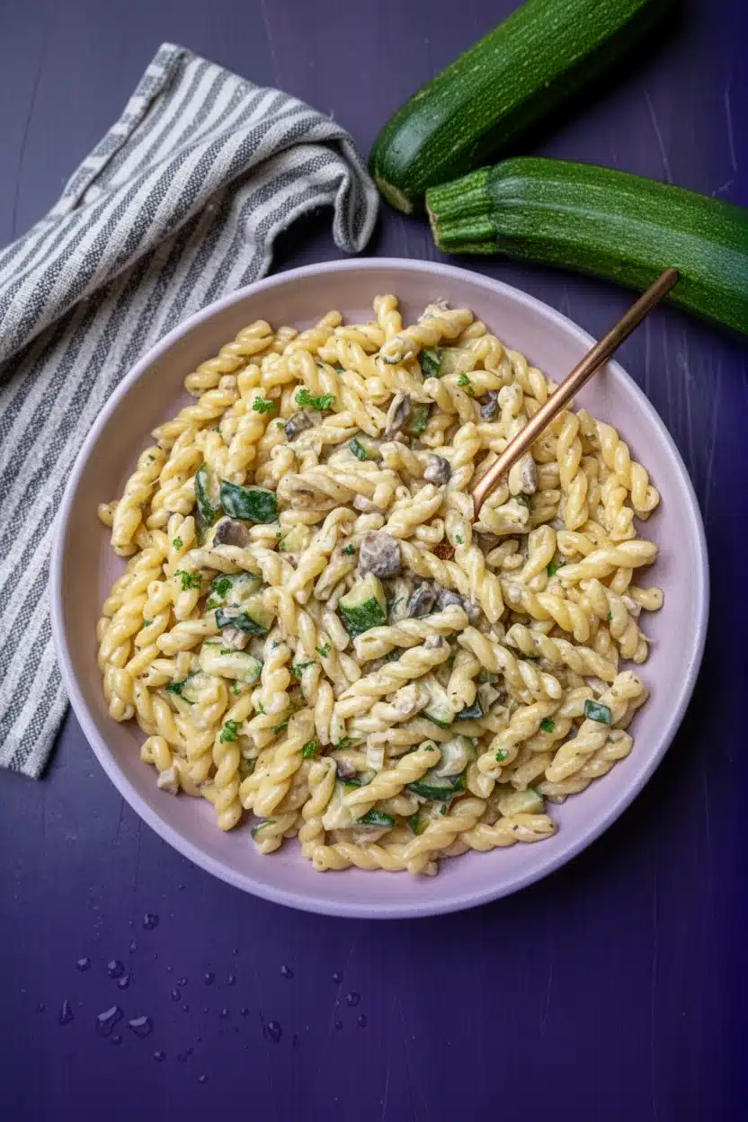 Crispy Courgette and Mushroom Pasta Recipe for Quick Dinners