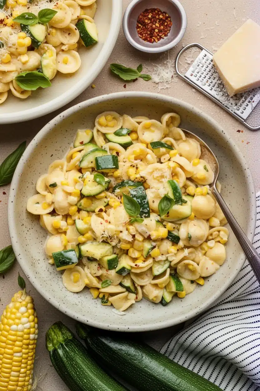 Creamy Zucchini Corn Pasta: A Delightfully Easy Dinner