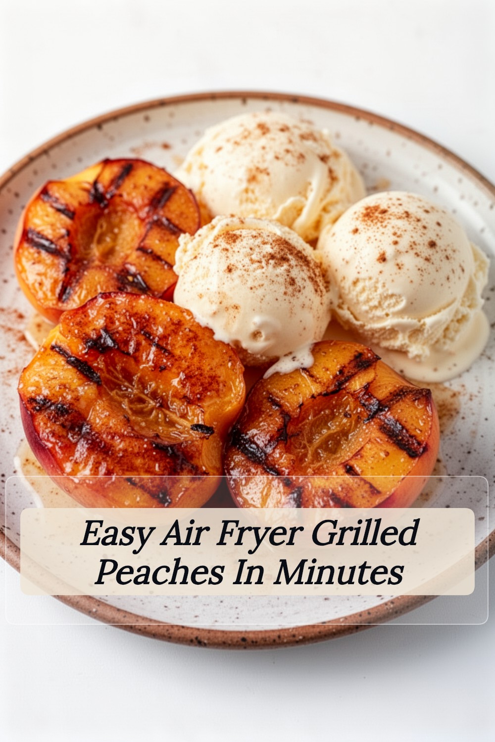 easy air fryer grilled peaches