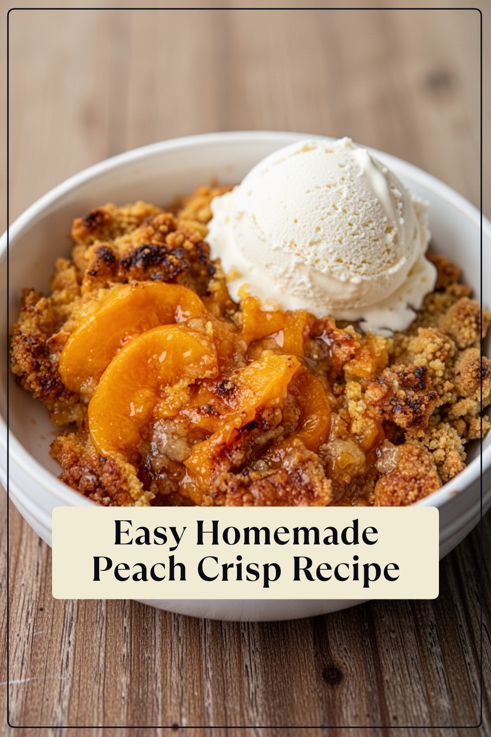 easy homemade peach crisp