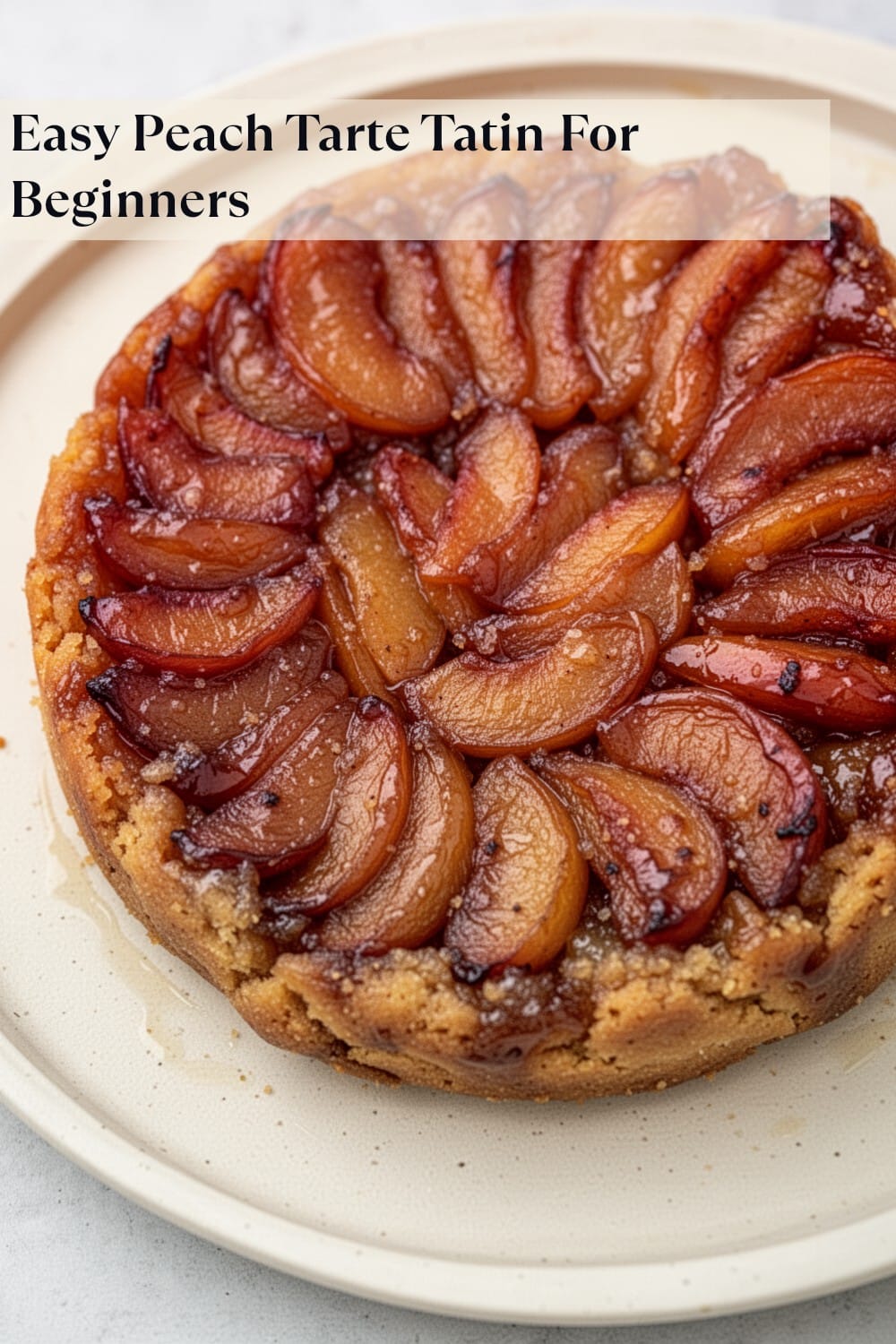 easy peach tarte tatin