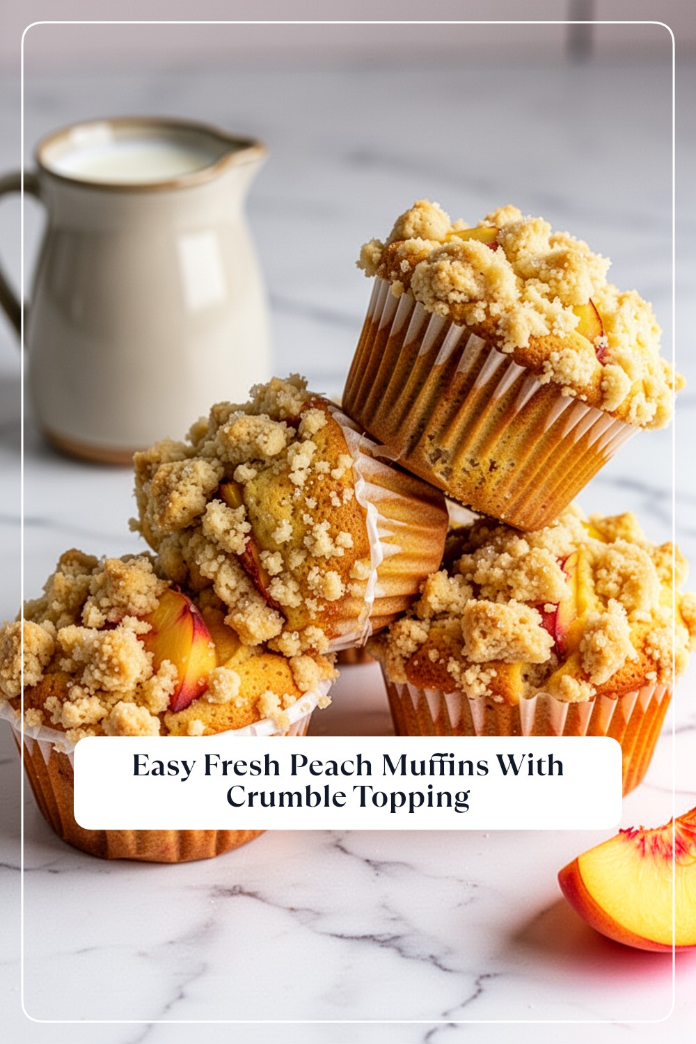 fresh peach muffins recipe with crumble topping