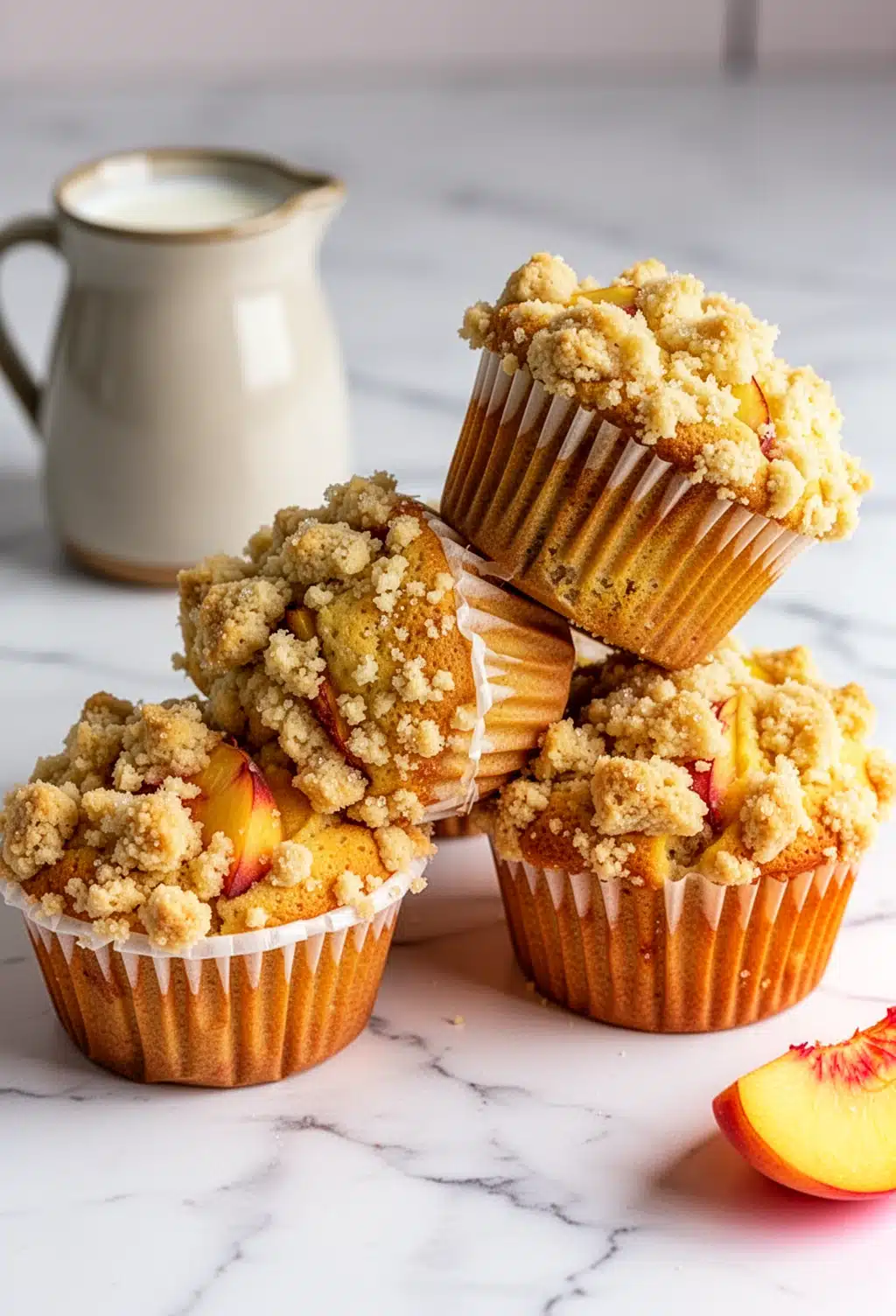 Fresh Peach Muffins Recipe with Crumble Topping – Irresistibly Delicious