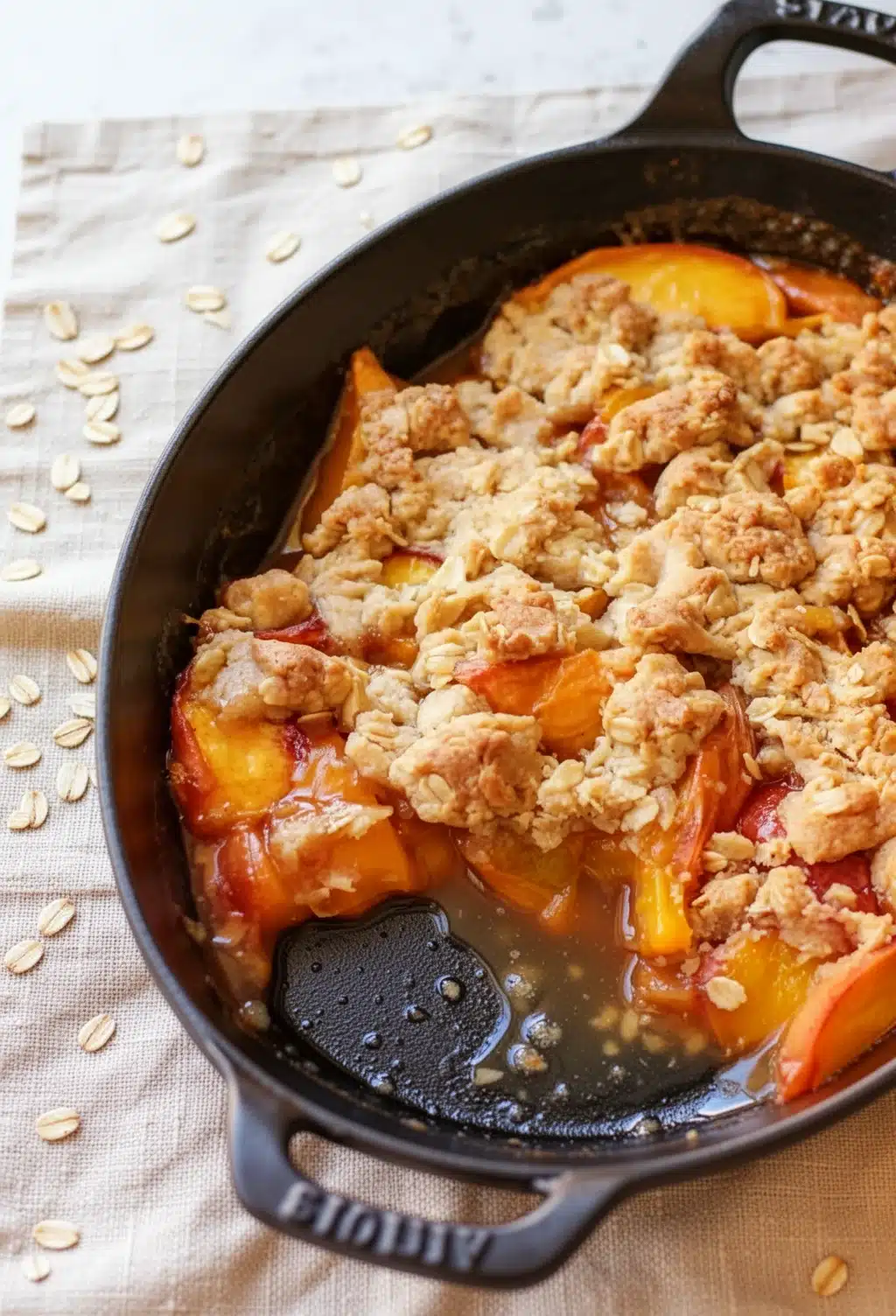 Deliciously Easy Gluten-Free Vegan Peach Cobbler