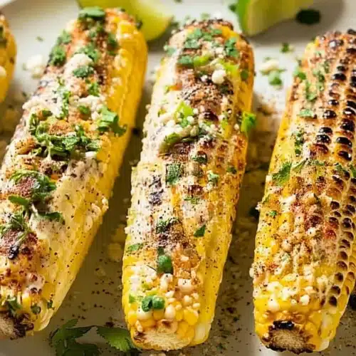 Grilled Sweet Corn with Chili Lime Butter: Irresistibly Delicious 1 Grilled sweet corn with chili lime butter and queso fresco, charred kernels and fresh herbs