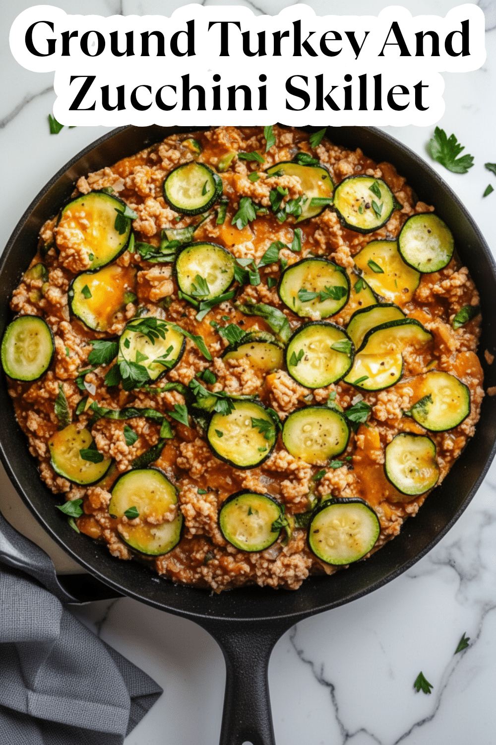 ground turkey and zucchini skillet
