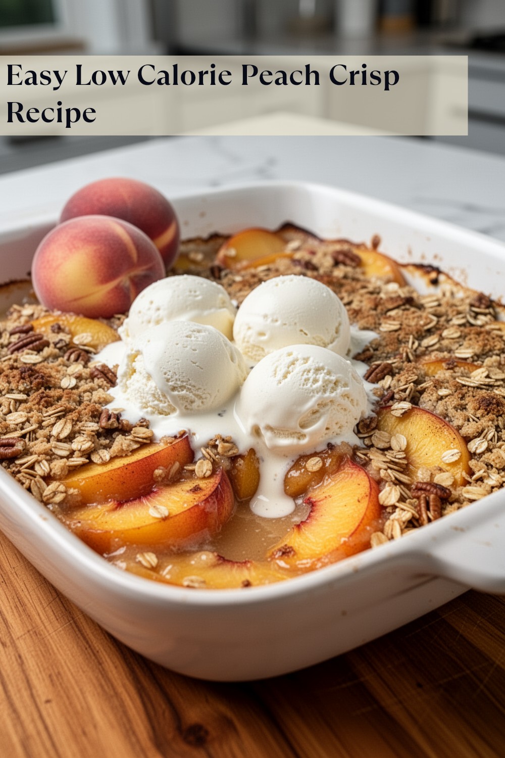 low calorie peach crisp