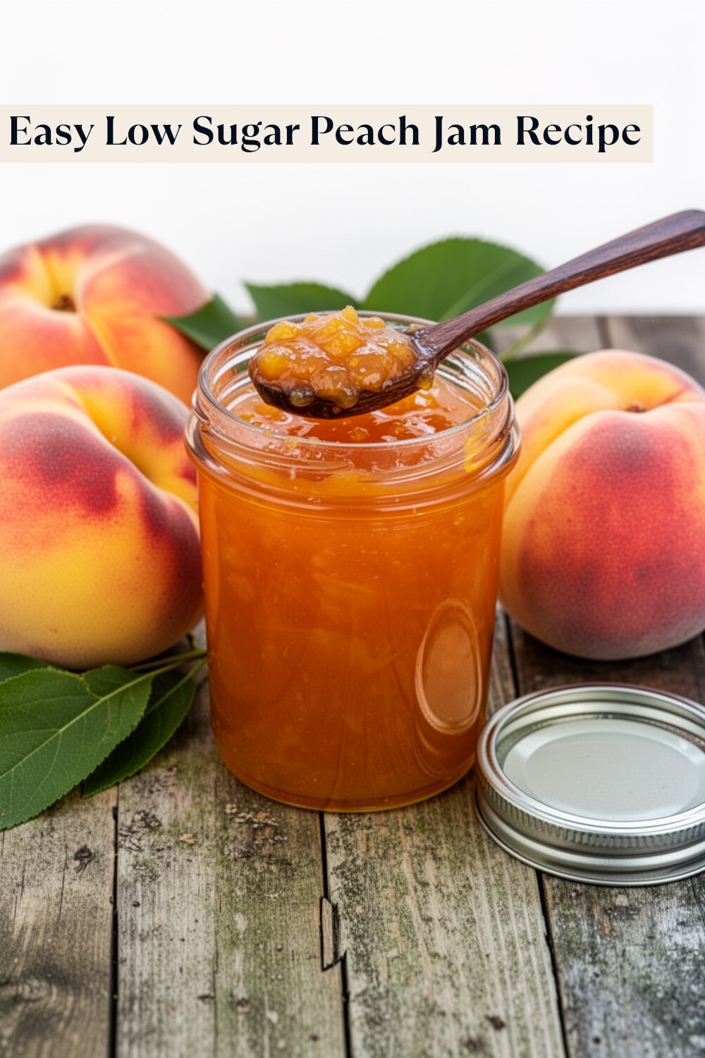 low sugar peach jam