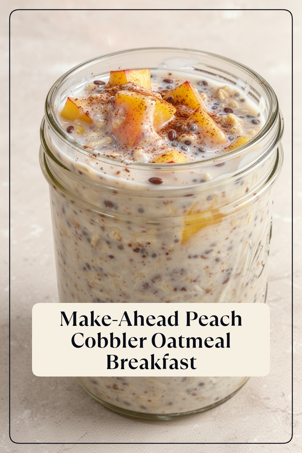 overnight peach cobbler oatmeal