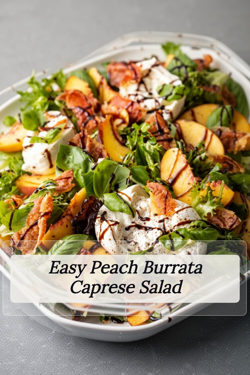 peach burrata caprese salad