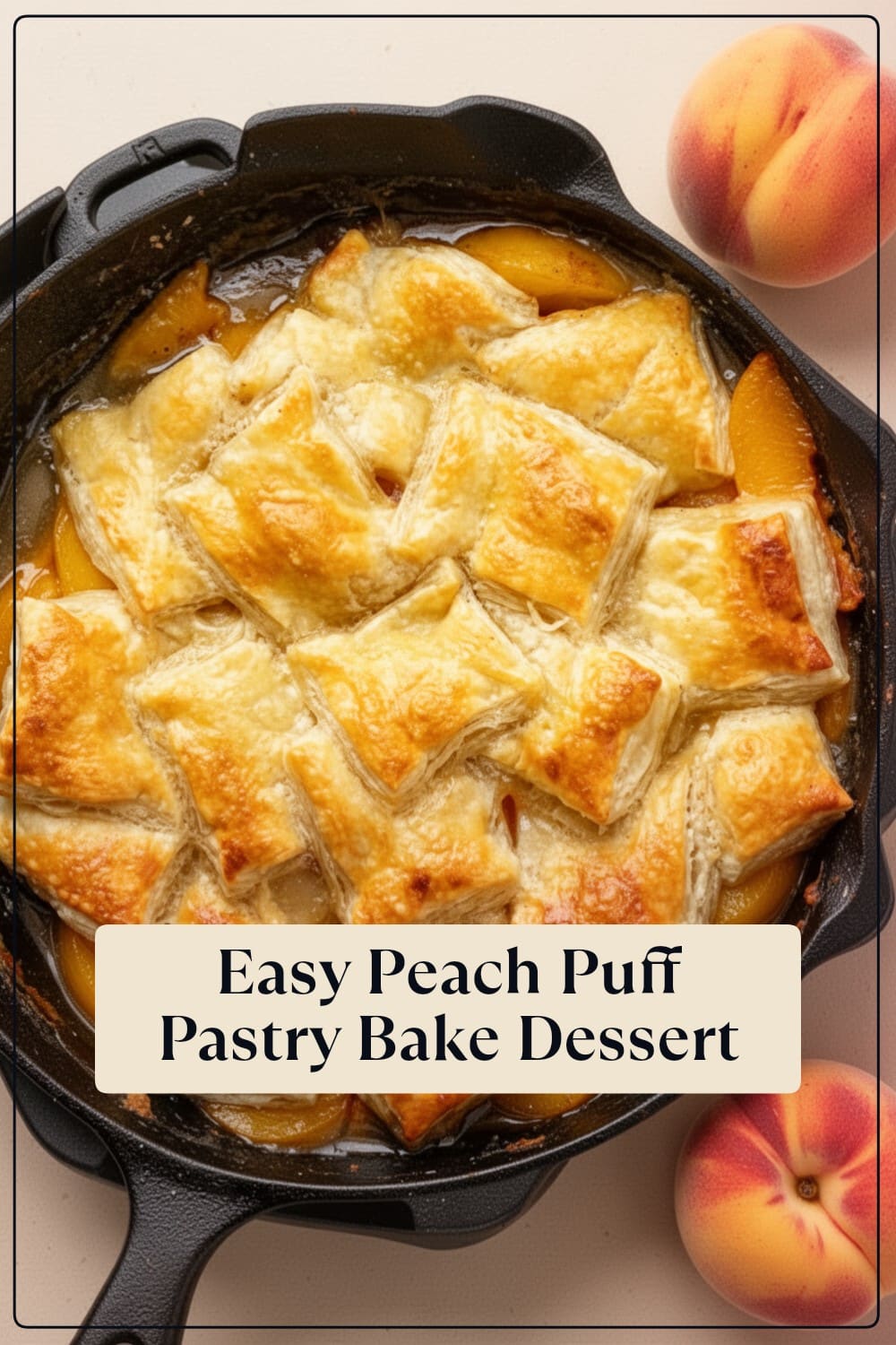 peach puff pastry bake