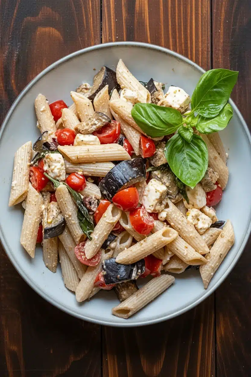 Quick Summer Pasta with Eggplant, Tomato, and Feta: A Delightful Dish