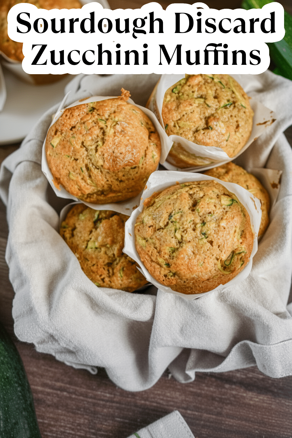 sourdough discard zucchini muffins