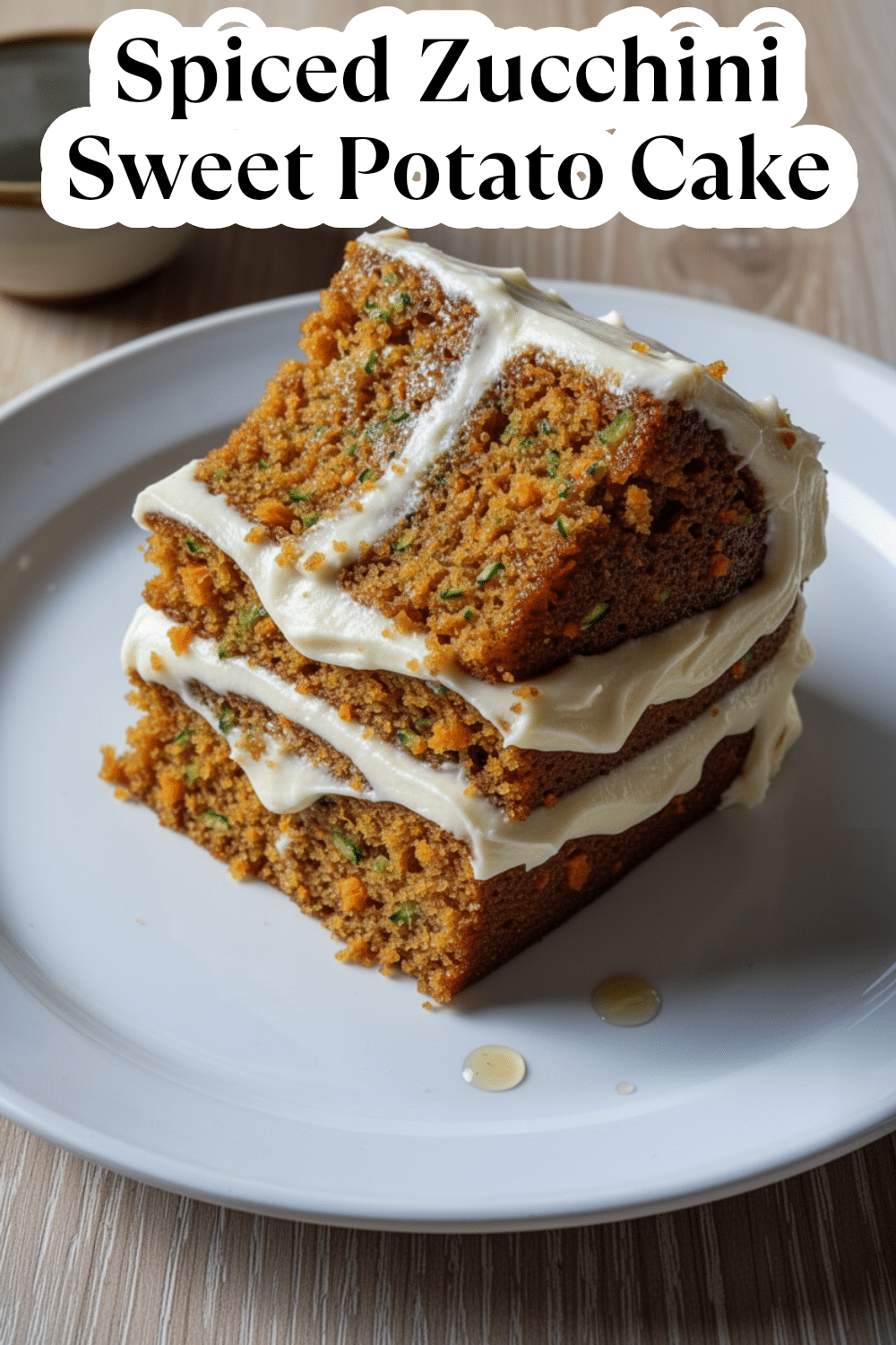 spiced zucchini sweet potato cake
