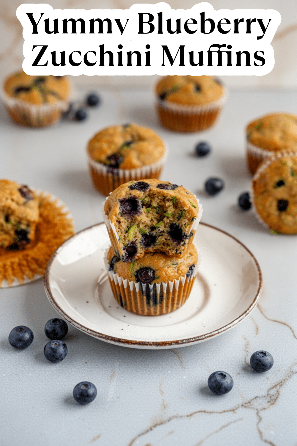 yummy blueberry zucchini muffins