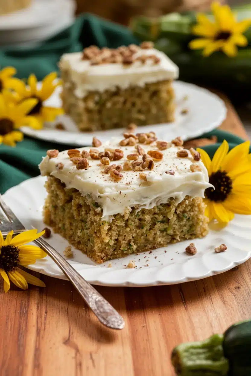 Moist Zucchini Cake with Cream Cheese Frosting: Irresistibly Delicious