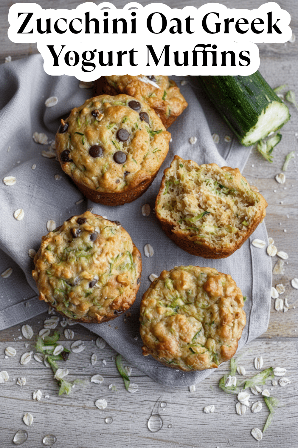 zucchini oat greek yogurt muffins