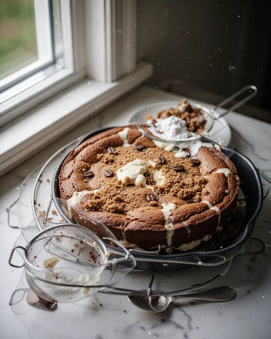 Best Coffee Cake Recipe Step-by-Step Preparation Best coffee cake recipe ingredients and steps shown in a collage with butter, sugar, flour, nuts, and streusel topping