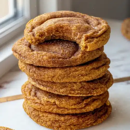 Canned Pumpkin Cookies: Delightfully Simple and Irresistible 1 Stack of soft, chewy canned pumpkin cookies with cinnamon sugar coating