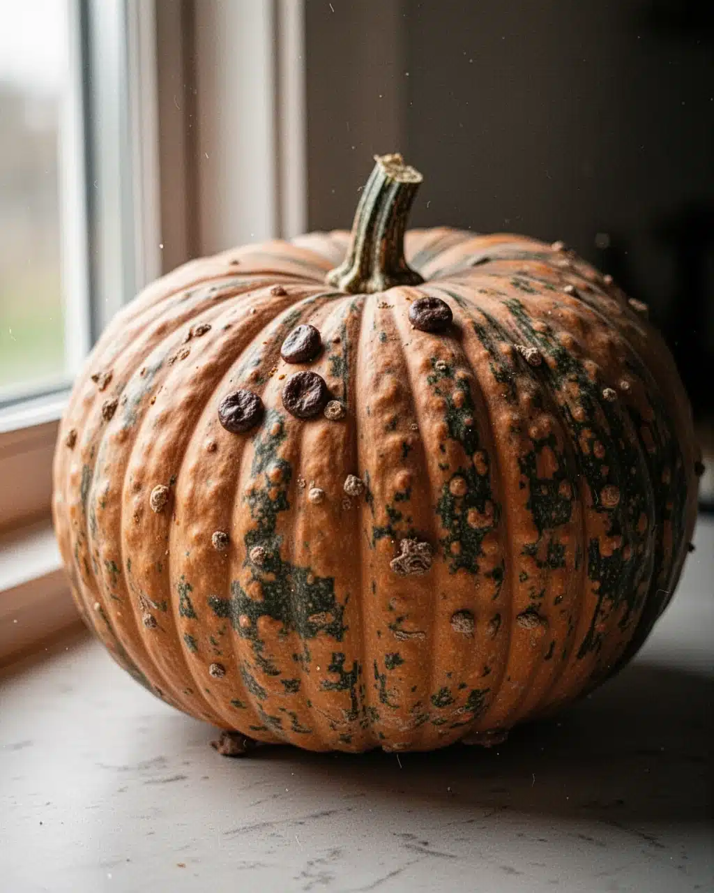 Healthy Pumpkin Oat Flour Bread with Chocolate Chips Slices of healthy pumpkin oat flour bread with dark chocolate chips
