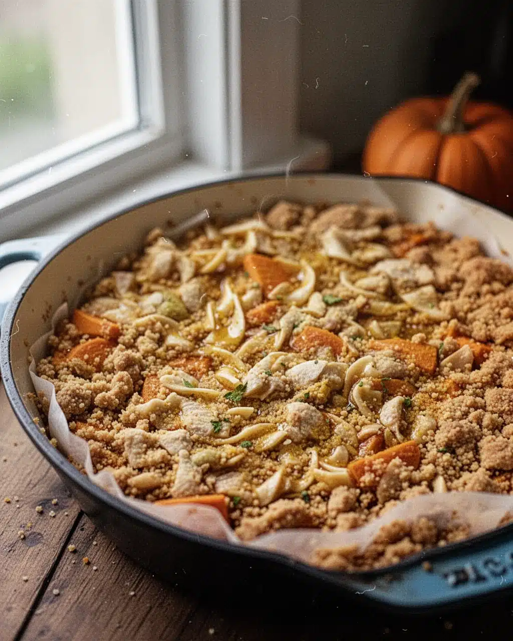 Pumpkin Crumb Cake with Crunchy Topping Moist pumpkin crumb cake with crunchy topping, perfect for fall baking