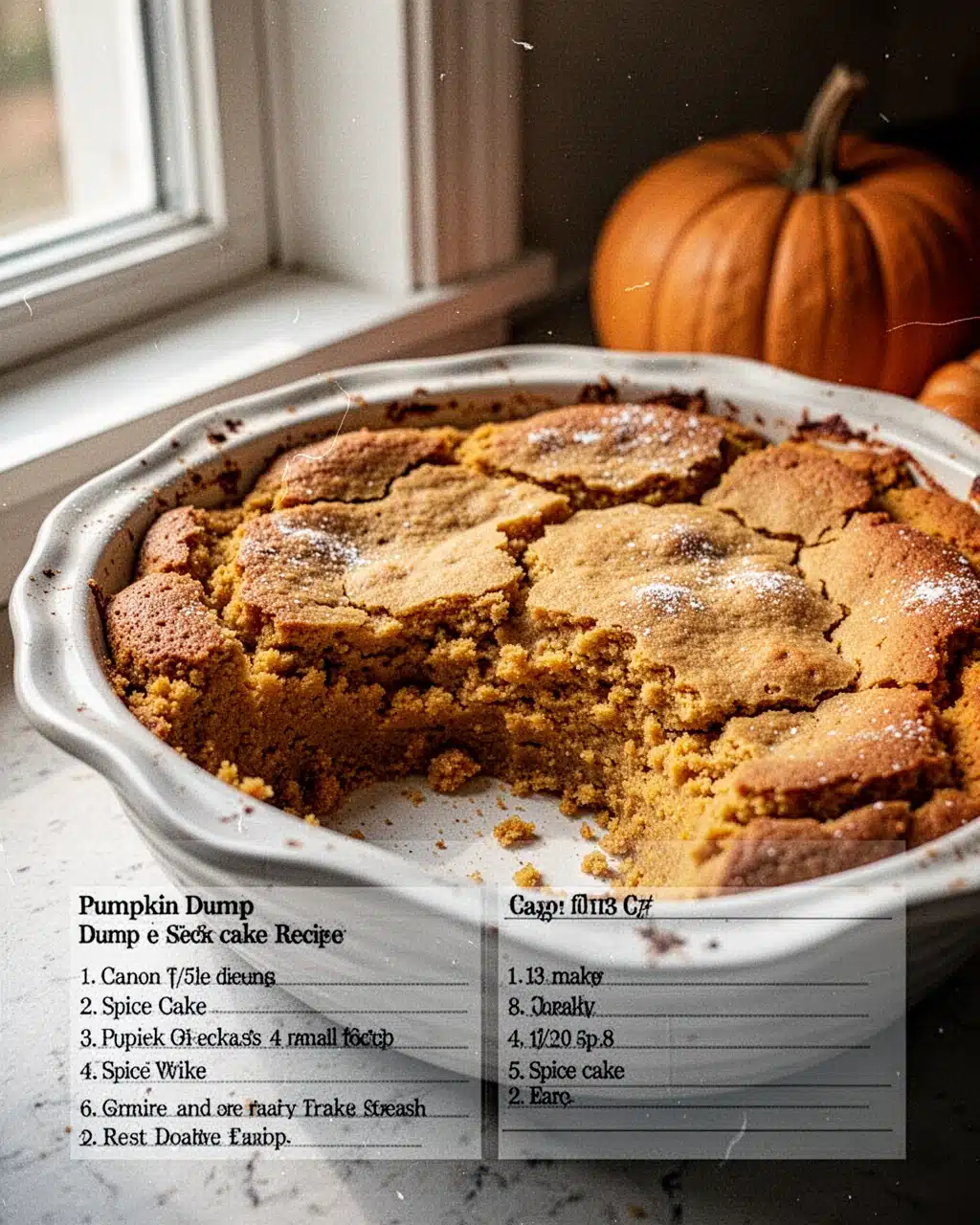 Easy Pumpkin Dump Cake with Spice Cake Mix Pumpkin dump cake with spice cake mix and pecan topping, easy fall dessert