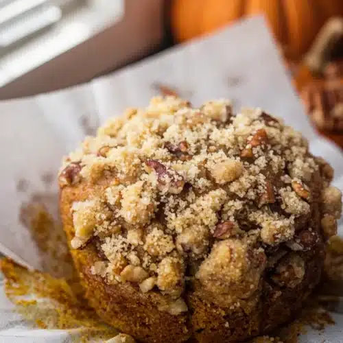 How to Make Pumpkin Pecan Muffins: Delightfully Easy 1 Delicious pumpkin pecan muffin with crumbly pecan topping